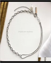 Pingente de colares de joias pingentes de jóias Justine Clenquet Designer de moda Gold e Sier Two Color Diamond Metal Mosa1391644