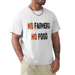 Men's Tank Tops No Farmers Food T-shirt Aesthetic Clothes Hippie Men T Shirts