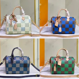 Ny produkt högkvalitativ Speedys 25 Designers Chessboard Handbag Fashionable Outdoor Handbag Luxury dragkedja axelväska crossbody påsar axelväska