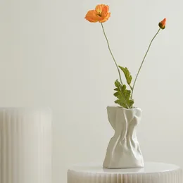 Wazony oryginalny wystrój domu wazon na zewnątrz nowoczesny okrągły unikalny ornament ceramiczny stół ślubny nordycki minimalistyczny jarrone