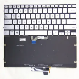 キーボードASUS ZenBookの100％新しい米国14 UX431 UM431 BX431 UX431F X431 V431 K431 S431 UX431U U4500F S4500イングリッシュラップトップキーボード