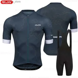 Cykeltröja sätter Silicona Power Band Summer Short Seve Cycling Jersey Set Mtb Maillot Ropa Ciclismo Bicyc Top Quality Cycling Clothing Shirts L48