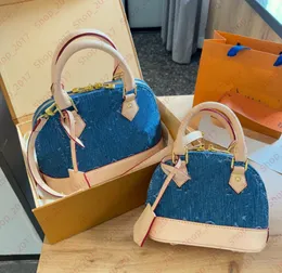Дизайнерская сумка Almas Bb Shell Bag Denim Tote Женщины роскоши сумочка плечо пляжная кошелек Pochette Мужчины сцепление с сцеплением вечернее сцепление.