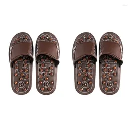 Slippers -2X Acupressure Foot Massager Massage Shoes Reflexology Sandals Relief Plantar Fasciitis Arthritis S