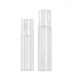 Garrafas de armazenamento 20pcs Plástico vazio em névoa de spray 120 ml 150ml de ombro plano Pet Branco claro Clear portátil embalagem de cosméticos recarregável