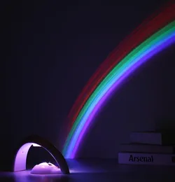 USB och 3AA Två modeller av kraftförsörjningsmodeller Färgglada projektorbelysningar LED Novelty Rainbow Star Night Light Scallop Atmosphere Lamp F2479247