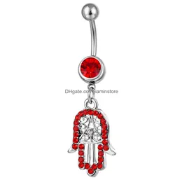 Navel Bell -knappringar YYJFF D0754 HAND BELLY RING MIX FÄRGAR DROP LEVERANSE JEYGRY BODY DHCZT