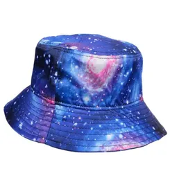 2019 Новые космические звезды унисекс ведро шляпа Unisex Hiphop Caps Men Men осени хлопковые галактики Buckt Caps6823420