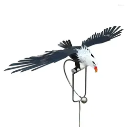 Garden Decorations Flying Eagle Metal Yard Resistant Creative Retro Durable Bald Outdoor Statue Bird Clapping