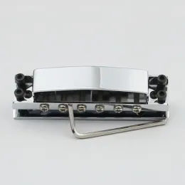 Cables Rickenbacker Style Guitar Bridge Wover و Base Plate RK100 Chrome