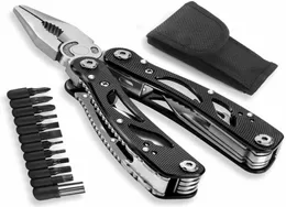 Multi -Tool Knife Plegers SW Kit Kit Facas dobráveis Chave de fenda Multitool Bits Definir aço inoxidável ao ar livre Campo dobrável Hand EMER9399595