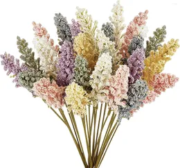 Fiori decorativi 24 pezzi artificiale respiro bambino schiuma bacca spigia vaniglia fiore fauci bouquet per feste di nozze sospeso per la casa decorazione