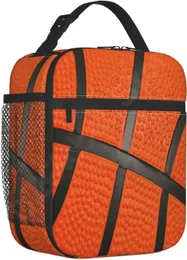 Lancheira de basquete esportivo Basketball lanching portátil lanchonete isolado mini refrigerador de volta à escola kit de bolsa de refeição térmica para meninas meninos 240415