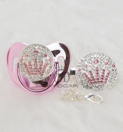 Miyocar Bling Princess Silver Pink Crown Pacifier and Pacifier Clip красочный уникальный дизайн сертификат SGS Safe APCG311 LJ2011104665167