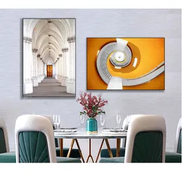 Modern Abstract Space Decorative Målning Print affisch, Wall Art Canvas Målning Lätt lyxig vardagsrum Dekor Cuadros Unramed