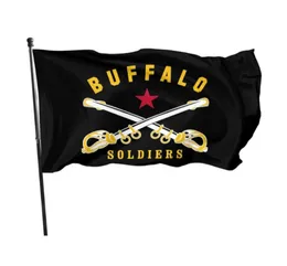 Buffalo Soldier America História 3039 x 5039ft Bandeiras ao ar livre Banners 100d Polyester High Quality com Brass GROMM6539368