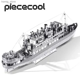 3D Puzzles Piececool 3D Metal Puzzle Crossing Model Kits Ship Jigsaw Toys for Adult Building Kits DIY Gifts for Teen Y240415