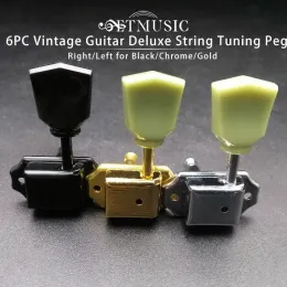 Cavi 6pcs Guitar Guitar Deluxe String Tuning Pegs Machine Heads Greenish Black/Gold/Chrome