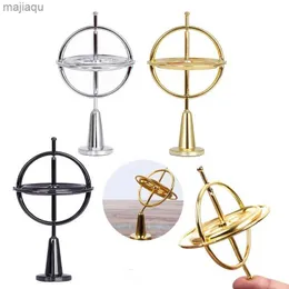 Decompression Toy Metal Self-balancing Finger Gyroscope Toy Anti-gravity Colorful Metal Gyro Adults Kids Decompression Relief Spinning Toy GiftL2404