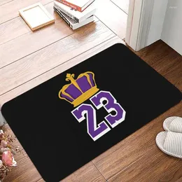 Mattor Lucky Basketball Jersey Number Sport Gaming Carpet Door Mat Matt Mattor för vardagsrum Bad Kök golvflanellmattor Antislip