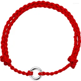 Anklets Year of Birth S925 Silver Red Rope Circle Anklet for Women 2024 Ins Design speciale Interesse Ornamenti per ornamenti neri