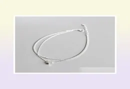 Anklets Jewelry Real 925 Sterling Sier Ankle Bracelet Fine Double Layers Star Charm For Women Girls Lovely Gift Yma013 Drop Delive8354748