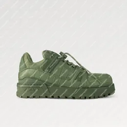 Patlama Yeni Erkek Kadınlar 1ACN21 Trainer Maxi Sneaker Khaki Yeşil Spor Sneakers İlkbahar Yaz 2024 Baskılı Buzağı Deri Tasarım Ton Büyük Boy Kauçuk Dış Tablo