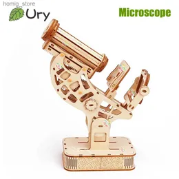 Puzzle 3D URY URY 3D Legno PUZLE MODELLO MODELLO MODELLO MECCANICO MECCANICO KIT Scienza che osserva il regalo di decorazione del gruppo giocattolo di cella per bambini per adulti Y240415