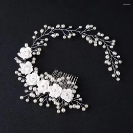 Hair Clips Ornaments Wedding Jewelry Pin Comb Headdress Pography Tool Pearl Crystal Bride Hairband Tiaras Crown Flower