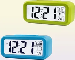 Relógios da mesa Relógios Relógio de despertador Exibição grande com calendário para o escritório em casa Snooze Kids Electronic LED Desktop Digital Clocksdesk 6516643