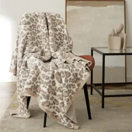 Cobertores de alta qualidade leopardo jacquard microfiber animal malha arremesso de cobertor por atacado em casa