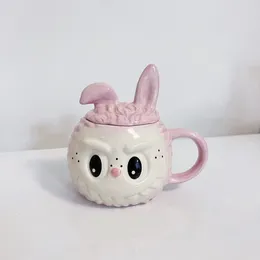 Tazze cartone animato tazza di ceramica in ceramica 3d creativa labubu mugs breadfast latte caffè ufficio domestico bevande per bambini regali per bambini