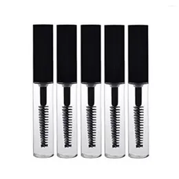 Bottiglie di stoccaggio Utile nero da 4 ml di plastica vuota Mascara tubo di mascara per ciglio per ciglia Bottoni contenitore fiale con spazzola 5pcs/set