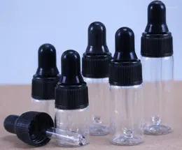 Storage Bottles 1ML 2ML 3ML 5ML Refillable Drop Small Cobalt Clear Sample Glass Eye Dropper Bottle SN039