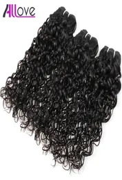 Alove 10a Water Wave 3 Bundles Cabelo brasileiro Onda peruano Onda barata Extensões de cabelo humano malaio