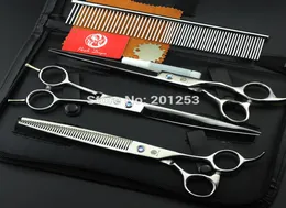 Pet Grooming Scissors Set 8 Inch Professional JP440C Dog Shears Hair Cutting Straight Curved Thunning Scissors LZS03782539664