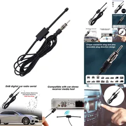 ترقية جديدة جديدة للترقية الشاملة للسيارة الزجاج الأمامي AM FM 12V هوائيات هوائيات الراديو المزدوجة الخفية الراديو النشط الشاحنة ستيريو B0H2 الهوائي