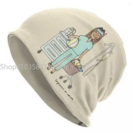 BERETS 재미있는 enfermera en apuros beanie skullies caps 여자 간호사 matron bonnet hats elastic