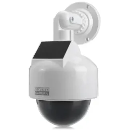 Sistema Ruota 360 ° FACE FACE DUMMY SICUREZZA CCCTV con cupola leggera lampeggiante a LED interno/esterno alimentato da solare e batteria