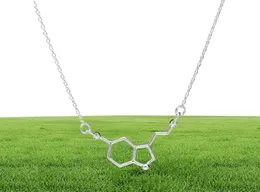 1 chemical molecular structure pendant necklace formula 5HT geometric exquisite nurse simple Lucky woman mother men039s family9060310