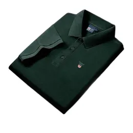 24 Springsummer Flip Collar Fashion Casual Polo Business Vneck Tshirt Mens Clothing Tshirts 240409