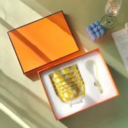 Tasarımcı sofra takımı seti yüksek dereceli güneş ışığı serisi kemik çin altı kase altı kaşık hediye kutusu ambalaj sır rengi kemik çin pirinç kaseleri hediye