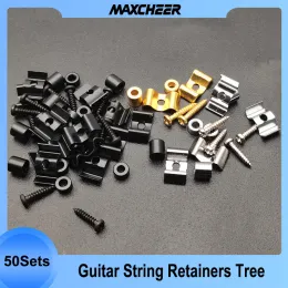 Kable 50sets Electric Guitar String Retainers Tree dla St Tl Electric Guitar Chrome Black Gold Electric Guitarra Akcesoria