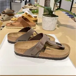 24SS Tasarımcı Birkentock Almanya Cork Terlikleri Orijin Deri Bulaşıcı Terlikleri Büyük Boyutlar 35-46 Harici Aşınma Terlik Kadınlar İçin