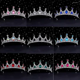 Hair Clips Jóias Renvestos coroas da cabeça Crystal Princess Crown Tiaras Bridal for Girls Acessórios Presente da festa