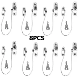 System 2/8Pcs/Set Window Lock Protection From Children Baby Safety Stainless Steel Door Stopper Refrigerator Locks Infant Security Lock