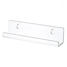 Hooks Clear Record Shelf Wall Mount Holder Acrylic Display Your Daily LP For Home Decoration