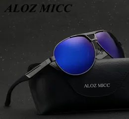 ALOZ MICC Men Classic Brand Aviation Solglasögon HD Polariserad aluminium Kör Titanium Bridge Sun Glasses A3093214936