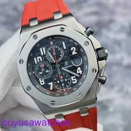 AP Wrist Watch Montre Royal Oak Offshore Series 26470ST First Generation Vampire Red Needle Timing Automatic Mechanical Watch Mens 42mm