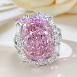 8ct rosa moissanite diamante anel 100% real esterling sier parque de casamento anéis para mulheres jóias de noivado de homens